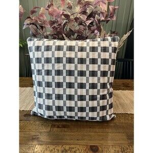 Oversized Woven Linework Square Throw Pillow Black/Neutral - Threshold: Cotton
